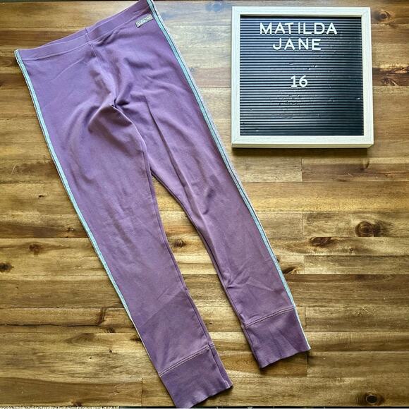 Matilda Jane Just Imagine Cozy Cuffed Purple Knit Cotton Leggings Pants Teen 16 - Picture 1 of 6